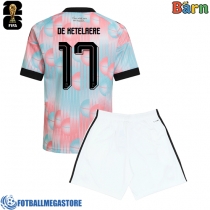 Fotballdrakt Barn Belgia Charles De Ketelaere #17 Bortedraktsett VM 2026 Kortermet (+ Korte bukser)